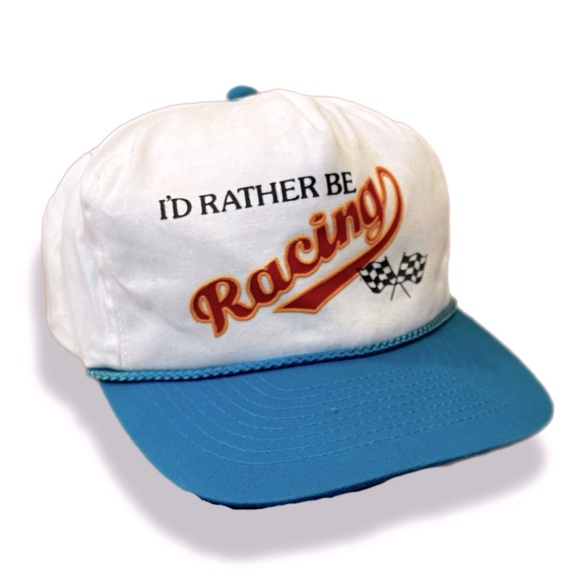Other - Vintage 90s “I’d rather be racing” white SnapBack